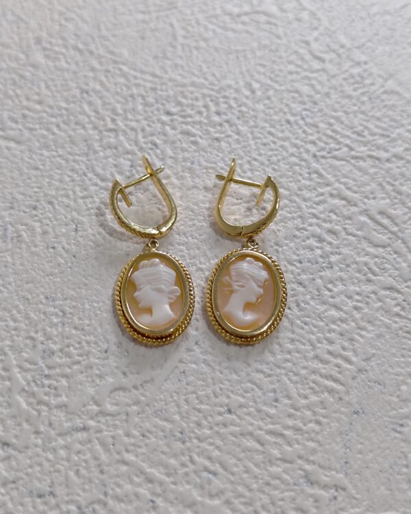Drop Cameo Earrings - Image 3