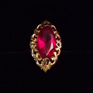 Vintage-Inspired Ruby Gold Ornate Ring