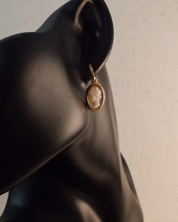 Drop Cameo Earrings - Image 2